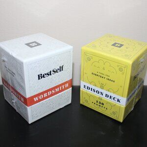 3/$88❤️2 x BestSelf Boxes ~ Wordsmith + Edison Deck (150 prompt cards each)